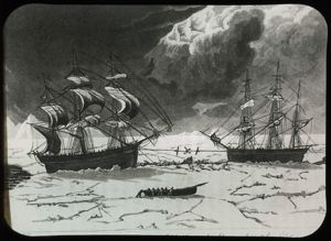 Image: Whaling Ships in Melville Bay, Engraving